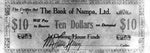 Ten Dollar Note - Bank of Nampa